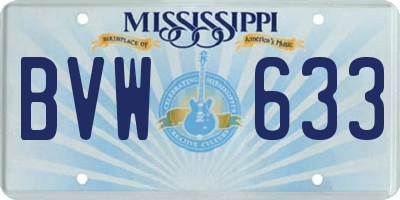MS license plate BVW633