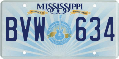 MS license plate BVW634