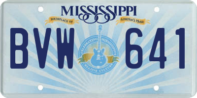 MS license plate BVW641
