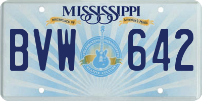 MS license plate BVW642