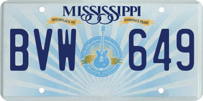 MS license plate BVW649