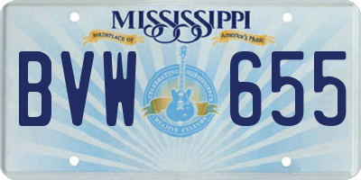 MS license plate BVW655