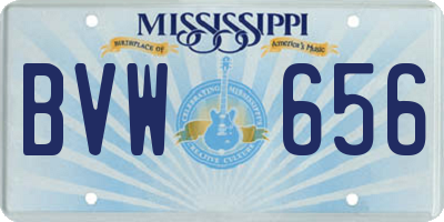 MS license plate BVW656