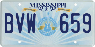 MS license plate BVW659