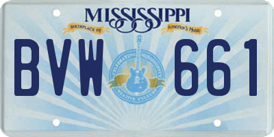 MS license plate BVW661