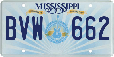MS license plate BVW662