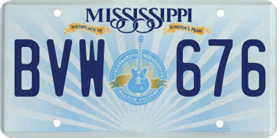 MS license plate BVW676