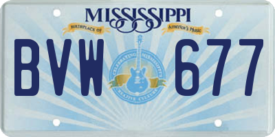 MS license plate BVW677
