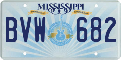 MS license plate BVW682