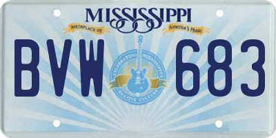 MS license plate BVW683