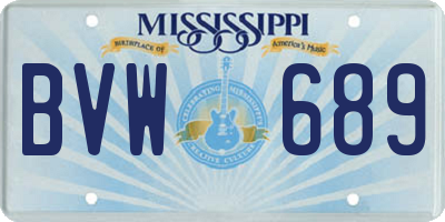 MS license plate BVW689