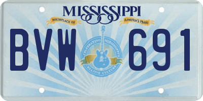 MS license plate BVW691