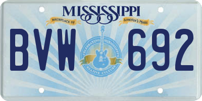 MS license plate BVW692