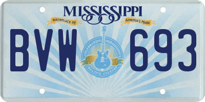 MS license plate BVW693