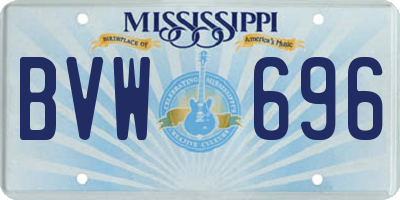 MS license plate BVW696
