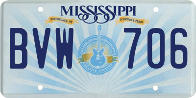 MS license plate BVW706