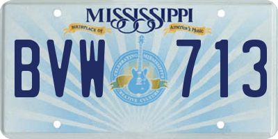 MS license plate BVW713