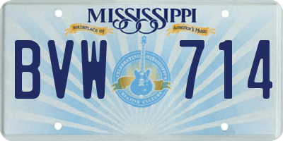 MS license plate BVW714