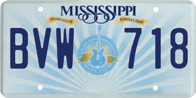 MS license plate BVW718
