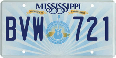 MS license plate BVW721