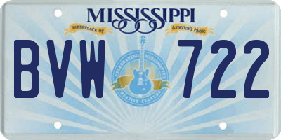 MS license plate BVW722
