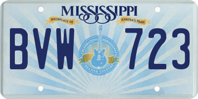 MS license plate BVW723