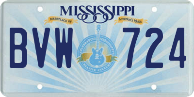 MS license plate BVW724