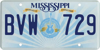 MS license plate BVW729