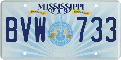 MS license plate BVW733