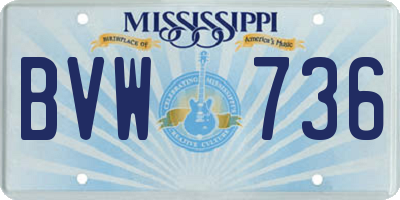MS license plate BVW736