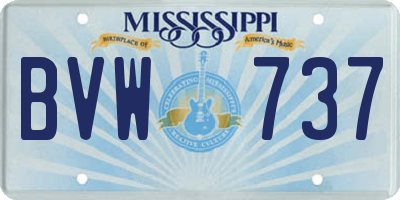 MS license plate BVW737