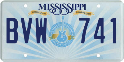 MS license plate BVW741