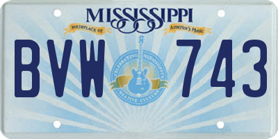 MS license plate BVW743