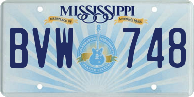 MS license plate BVW748