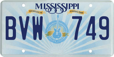 MS license plate BVW749