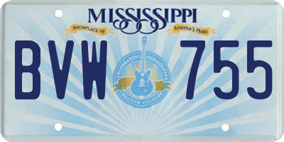MS license plate BVW755