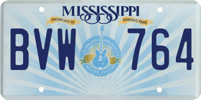 MS license plate BVW764