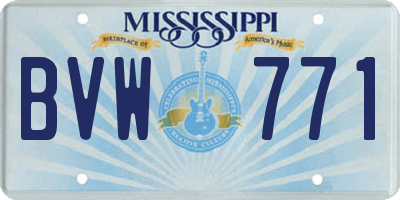 MS license plate BVW771