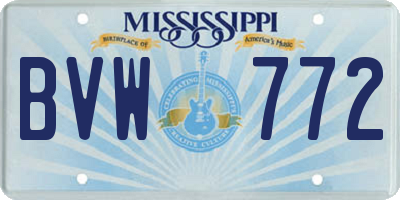 MS license plate BVW772
