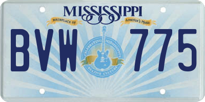 MS license plate BVW775