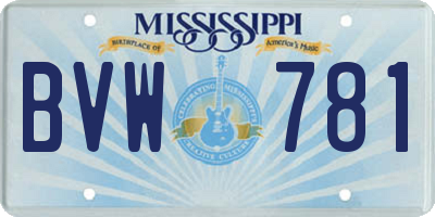 MS license plate BVW781