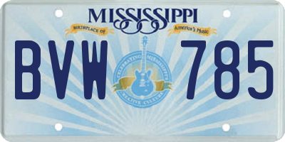 MS license plate BVW785