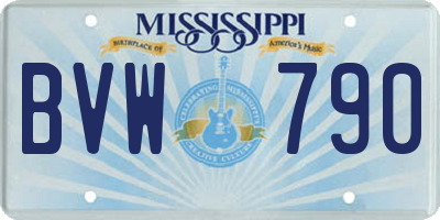 MS license plate BVW790