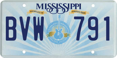 MS license plate BVW791