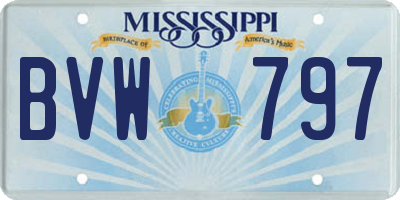 MS license plate BVW797