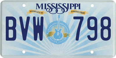 MS license plate BVW798