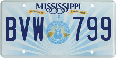 MS license plate BVW799