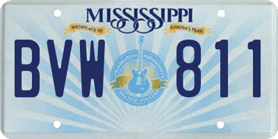 MS license plate BVW811