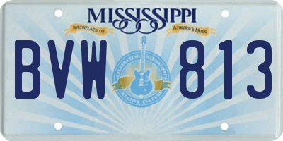 MS license plate BVW813
