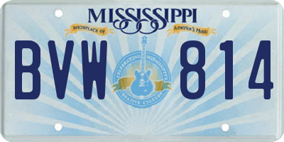MS license plate BVW814
